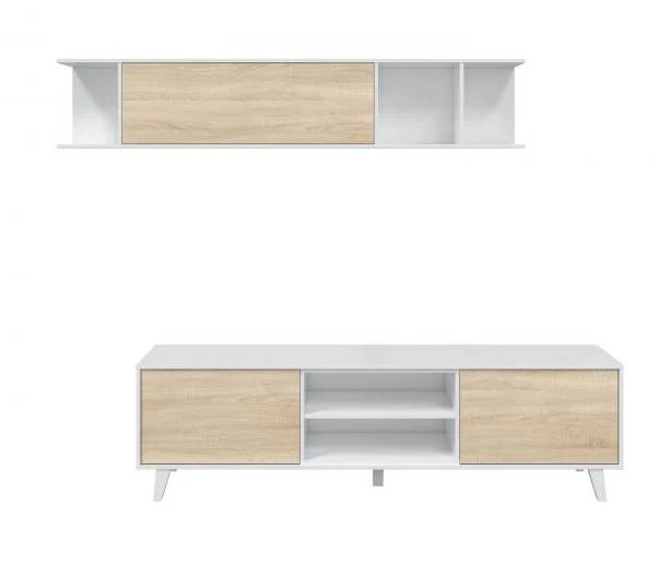 Meuble TV 2 Portes Avec 2 Niches 3 Meuble TV 2 Portes Avec 2 Niches