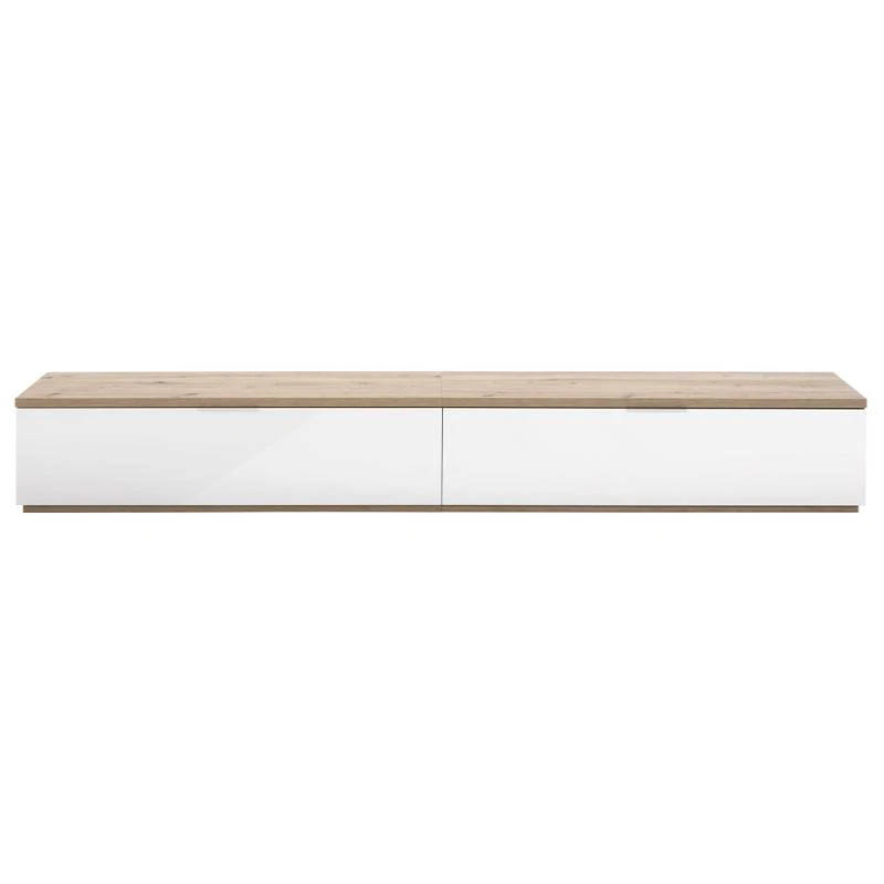 Meuble TV Chêne Et Blanc Laqué VERONICA 5 Meuble TV Chêne Et Blanc Laqué VERONICA – Image 3