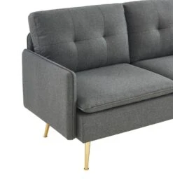 Canapé Droit ADAM Fixe Tissu Noir -VIDAXL || Leitmotiv || Emma Soldes Magasin 0d69c59a8dca42eea98c96752379639a