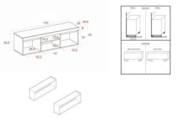 Meuble TV NATURALE 140x40x53cm 7 Meuble TV NATURALE 140x40x53cm -VIDAXL || Leitmotiv || Emma Soldes Magasin 0e0dd8fabbc04f2b803833efa3acfef3