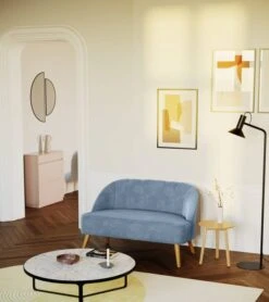 Canapé 2 Places En Velours Bleu Perle 22 Canapé 2 Places En Velours Bleu Perle -VIDAXL || Leitmotiv || Emma Soldes Magasin 0ee72d541fe845e796c113b4b8757645