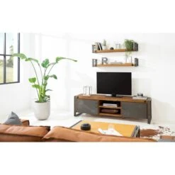 Meuble TV MANCHESTER 2 Rangements Milieu -VIDAXL || Leitmotiv || Emma Soldes Magasin 1000008809 220630 020 MOOD DETAILS P000000001000008809 mood