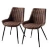Chaises Capitonnées Midge (lot De 2) 2 Chaises Capitonnées Midge (lot De 2) -VIDAXL || Leitmotiv || Emma Soldes Magasin 1000125113 190215 09465500025 IMAGE P000000001000125113