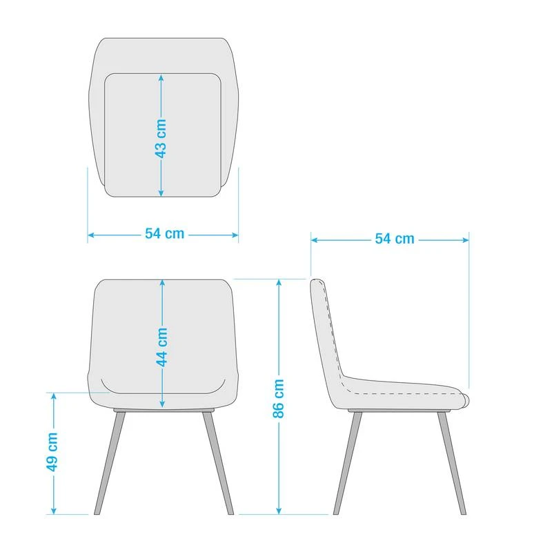 Chaises Capitonnées Midge (lot De 2) 16 Chaises Capitonnées Midge (lot De 2) – Image 14