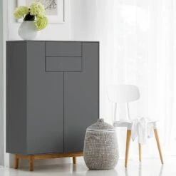 Buffet Haut LINDHOLM - 2 Tiroirs -VIDAXL || Leitmotiv || Emma Soldes Magasin 1000139415 190116 09553500003 MOOD GALLERYIMAGES P000000001000139415 mood