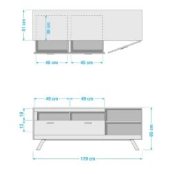 Meuble TV Coulogne II -VIDAXL || Leitmotiv || Emma Soldes Magasin 1000182658 190725 11581100116 SKETCH DETAILS P000000001000182658 sketch