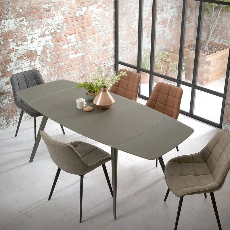 Chaises Capitonnées Kellia (lot De 2) 5 Chaises Capitonnées Kellia (lot De 2) – Image 3