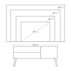 Meuble TV Gillett -VIDAXL || Leitmotiv || Emma Soldes Magasin 1000225832 200914 06134500164 SKETCH DETAILS P000000001000225832 sketch