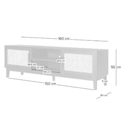 Meuble TV CANEE 2 Portes -VIDAXL || Leitmotiv || Emma Soldes Magasin 1000242155 230830 500 SKETCH DETAILS P000000001000242155 sketch