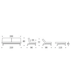 Canapé Convertible Splitback Eik 33 Canapé Convertible Splitback Eik -VIDAXL || Leitmotiv || Emma Soldes Magasin 1000244276 210218 14461700024 SKETCH DETAILS P000000001000244276 sketch