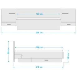 Lit Et Chevets Villepail 13 Lit Et Chevets Villepail -VIDAXL || Leitmotiv || Emma Soldes Magasin 1000252497 210504 17381200063 SKETCH DETAILS P000000001000252497 sketch