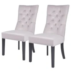 Chaises Capitonnées Waroona 2 (lot De 2) 35 Chaises Capitonnées Waroona 2 (lot De 2) -VIDAXL || Leitmotiv || Emma Soldes Magasin 1000260670 211102 13360300091 IMAGE P000000001000260670