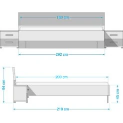 Chambre Malmoe III (4 éléments) -VIDAXL || Leitmotiv || Emma Soldes Magasin 1000265216 210806 16490300091 SKETCH DETAILS P000000001000265216 sketch