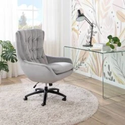 Fauteuil De Bureau Bracon Velours -VIDAXL || Leitmotiv || Emma Soldes Magasin 1000272625 220823 020 MOOD DETAILS P000000001000272625 mood