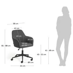 Chaise De Bureau Madina 33 Chaise De Bureau Madina -VIDAXL || Leitmotiv || Emma Soldes Magasin 1000274889 210623 13374300038 SKETCH DETAILS P000000001000274889 sketch