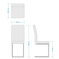 Chaises Cantilever Goldfield (lot De 2) 15 Chaises Cantilever Goldfield (lot De 2) -VIDAXL || Leitmotiv || Emma Soldes Magasin 1000281496 220118 1355440000504 SKETCH DETAILS P000000001000281496 sketch