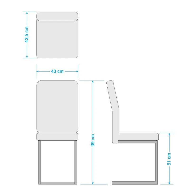 Chaises Cantilever Goldfield (lot De 2) 9 Chaises Cantilever Goldfield (lot De 2) – Image 7
