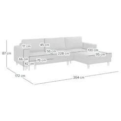 Canapé D’angle MAISON, Fonction Couchage -VIDAXL || Leitmotiv || Emma Soldes Magasin 1000306790 230331 500 SKETCH DETAILS P000000001000306790 sketch