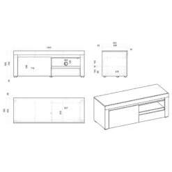 Meuble TV Stonda I -VIDAXL || Leitmotiv || Emma Soldes Magasin 1000314589 211209 12532000682 SKETCH DETAILS P000000001000314589 sketch