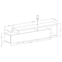 Meuble TV Littor 32 Meuble TV Littor -VIDAXL || Leitmotiv || Emma Soldes Magasin 1000327450 220125 134130000500 SKETCH DETAILS P000000001000327450 sketch
