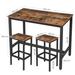 Ensemble De Bar Seix I (3 éléments) -VIDAXL || Leitmotiv || Emma Soldes Magasin 1000333433 221011 500 SKETCH DETAILS P000000001000333433 sketch