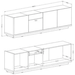 Meuble TV Lahntal II 11 Meuble TV Lahntal II -VIDAXL || Leitmotiv || Emma Soldes Magasin 1000340001 220317 500 SKETCH DETAILS P000000001000340001 sketch