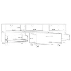 Meuble TV Maksol -VIDAXL || Leitmotiv || Emma Soldes Magasin 1000367111 221004 501 SKETCH DETAILS P000000001000367111 sketch