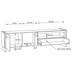 Meuble TV Shackleton -VIDAXL || Leitmotiv || Emma Soldes Magasin 1000371291 230123 501 SKETCH DETAILS P000000001000371291 sketch