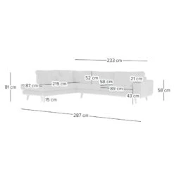 Canapé D’angle BILLUND Avec Ottomane -VIDAXL || Leitmotiv || Emma Soldes Magasin 1000374163 231031 500 SKETCH DETAILS P000000001000374163 sketch