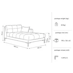 Méridienne Costellio -VIDAXL || Leitmotiv || Emma Soldes Magasin 1000377834 230324 500 SKETCH DETAILS P000000001000377834 sketch