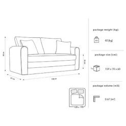 Canapé Convertible Beveran -VIDAXL || Leitmotiv || Emma Soldes Magasin 1000377845 230324 500 SKETCH DETAILS P000000001000377845 sketch