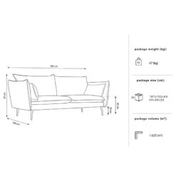 Canapé 3 Places Amandola 29 Canapé 3 Places Amandola -VIDAXL || Leitmotiv || Emma Soldes Magasin 1000377861 230324 500 SKETCH DETAILS P000000001000377861 sketch