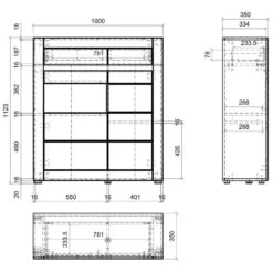 Buffet Hillbrook - 100 Cm -VIDAXL || Leitmotiv || Emma Soldes Magasin 1000379944 230328 500 SKETCH DETAILS P000000001000379944 sketch