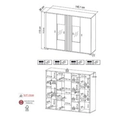 Buffet Haut Solea 15 Buffet Haut Solea -VIDAXL || Leitmotiv || Emma Soldes Magasin 1000401381 230906 500 SKETCH DETAILS P000000001000401381 sketch