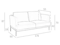 Canapé 2 Places En Cuir Et Acier -VIDAXL || Leitmotiv || Emma Soldes Magasin 15b8318a37b94d97a77493e59a6f749a