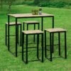 Table + 4 X Tabourets De Bar OGT15-N 1 Table + 4 X Tabourets De Bar OGT15-N -VIDAXL || Leitmotiv || Emma Soldes Magasin 1945d26658d2424985f35a3894a2fed7
