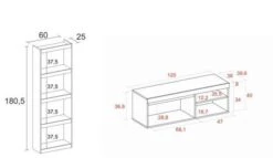 Ensemble Meuble TV120 NATURALE + Etagère 7 Ensemble Meuble TV120 NATURALE + Etagère -VIDAXL || Leitmotiv || Emma Soldes Magasin 1c464f0f010b423dacf9e6db143fd618