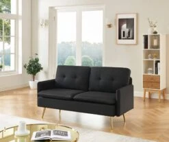 Canapé Droit ADAM Fixe Tissu Noir -VIDAXL || Leitmotiv || Emma Soldes Magasin 1edf7925cce940c7a9f27869aef3b26d