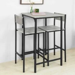 Table + 2 X Tabourets De Bar OGT27-N -VIDAXL || Leitmotiv || Emma Soldes Magasin 1ff42b3a727a437e8a8308a9832248bc