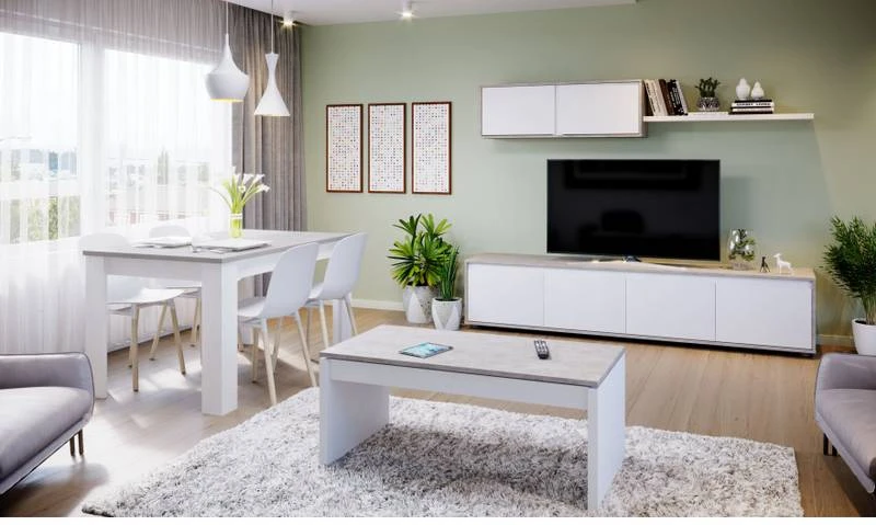 Meuble TV 4 Portes L200 Cm Avec étagères 13 Meuble TV 4 Portes L200 Cm Avec étagères – Image 11