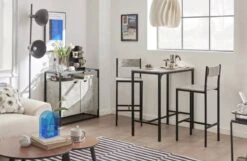 Table + 2 X Tabourets De Bar OGT03-HG -VIDAXL || Leitmotiv || Emma Soldes Magasin 2a87a14a1d9f4aff8835e762cbc6c42c