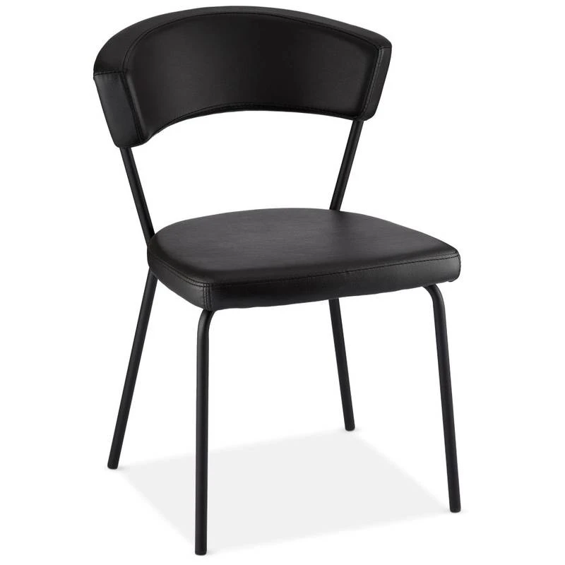 Chaises Capitonnées Preben Noir Lot De 4 5 Chaises Capitonnées Preben Noir Lot De 4 – Image 3