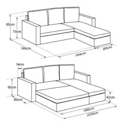 MILFORD - Canapé D'angle Convertible 3 -VIDAXL || Leitmotiv || Emma Soldes Magasin 2f20a2b545af449787c902c8cb91077f
