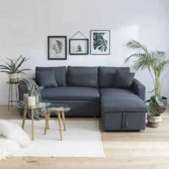 MILFORD - Canapé D'angle Convertible 3 -VIDAXL || Leitmotiv || Emma Soldes Magasin 33c7580d2cfe42adad5779a56a973cec