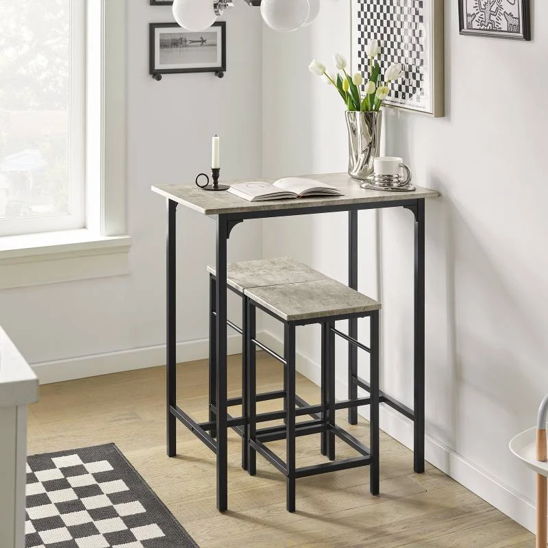 Table + 2 X Tabourets De Bar OGT10-HG 5 Table + 2 X Tabourets De Bar OGT10-HG – Image 3