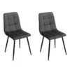 Lot De 2 Chaises Tissu Velours - LOUISE -VIDAXL || Leitmotiv || Emma Soldes Magasin 3e9b5e3d4cb3476185b4750f6d5eb064