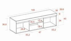 Meuble TV NATURALE Chêne/Noir 140x40x41 -VIDAXL || Leitmotiv || Emma Soldes Magasin 40e0d3ea6e3b4adba3585d8d4d4fd6d9.cropped 69 112 1309 752.processed