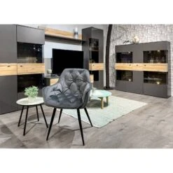 Lot 2 Chaises Velours Pieds Gris - STERN -VIDAXL || Leitmotiv || Emma Soldes Magasin 442f0a9d0c984797a30e873000114b5b