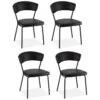 Chaises Capitonnées Preben Noir Lot De 4 -VIDAXL || Leitmotiv || Emma Soldes Magasin 47b519ec8cf44d4c8f92784b43e5575f