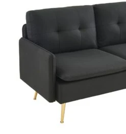 Canapé Droit ADAM Fixe Tissu Noir -VIDAXL || Leitmotiv || Emma Soldes Magasin 48d6ef77842f4b76a8d4c2b1f7c24466